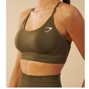 Gymshark Energy Seamless Sports Bra - Khaki